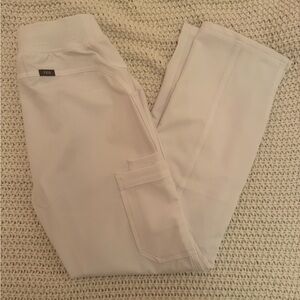 FIGS Kade Cargo Scrub Pants in optic white